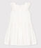 Robe cérémonie en popeline enfant fille blanc ECUME