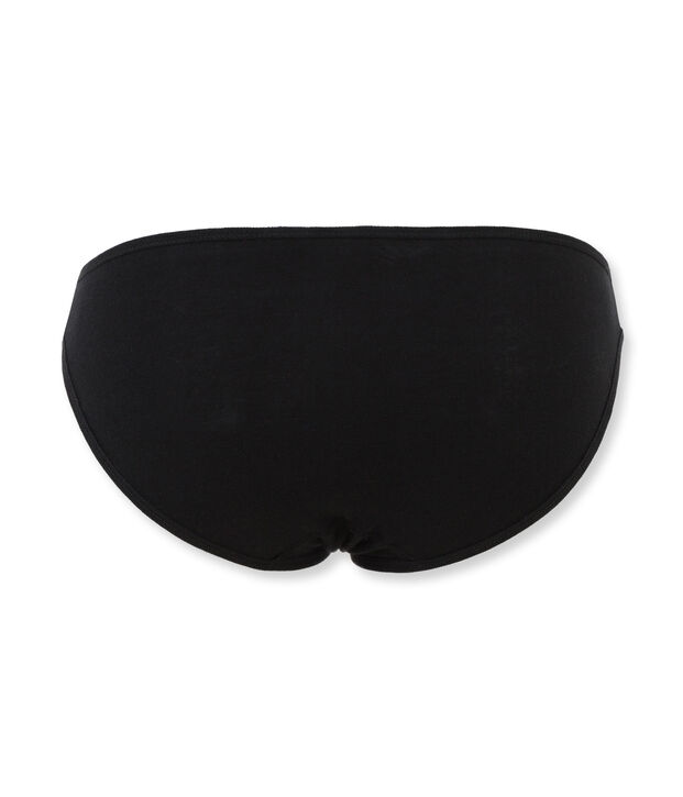 Culotte femme en coton l&eacute;ger noir