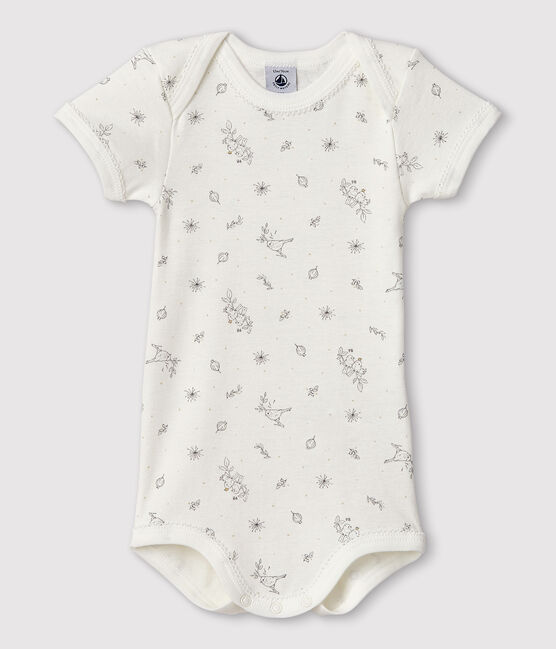Body à imprimé petit oiseau bébé fille blanc MARSHMALLOW/blanc MULTICO
