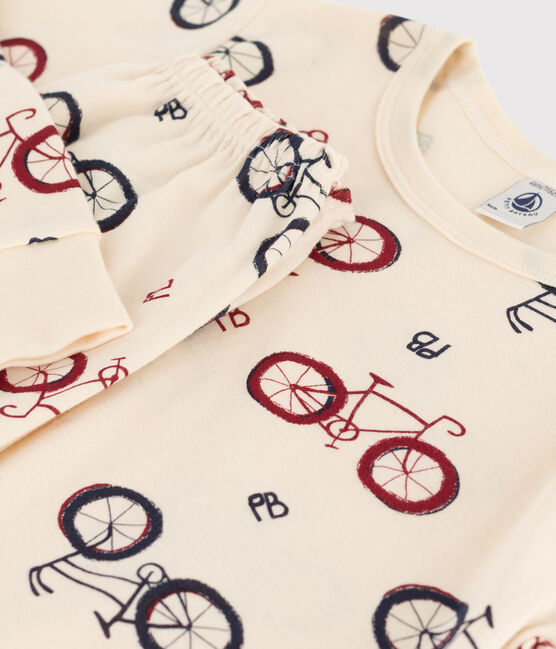 Pyjama vélo en coton enfant blanc AVALANCHE/ MULTICO