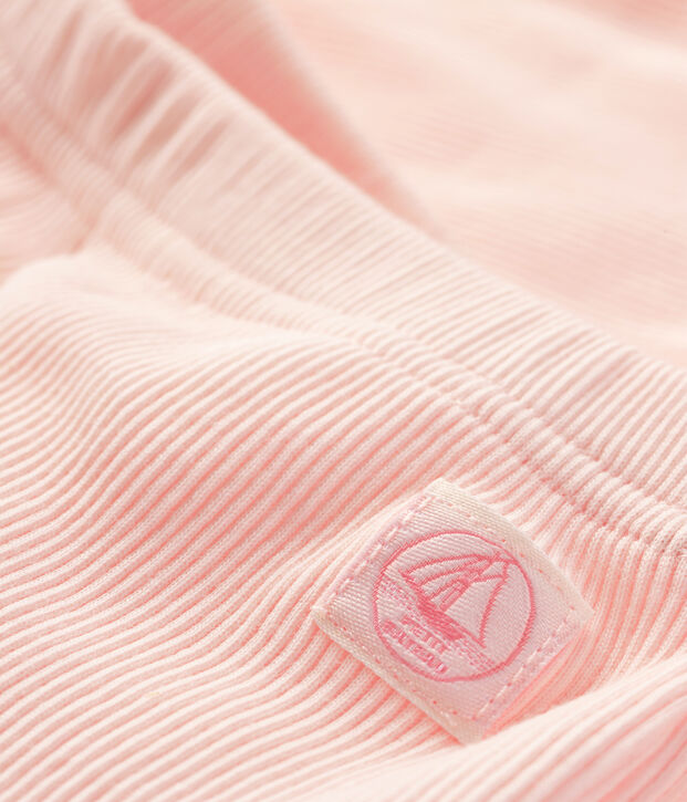 Cale&ccedil;on b&eacute;b&eacute; en c&ocirc;te 2x2 rose clair