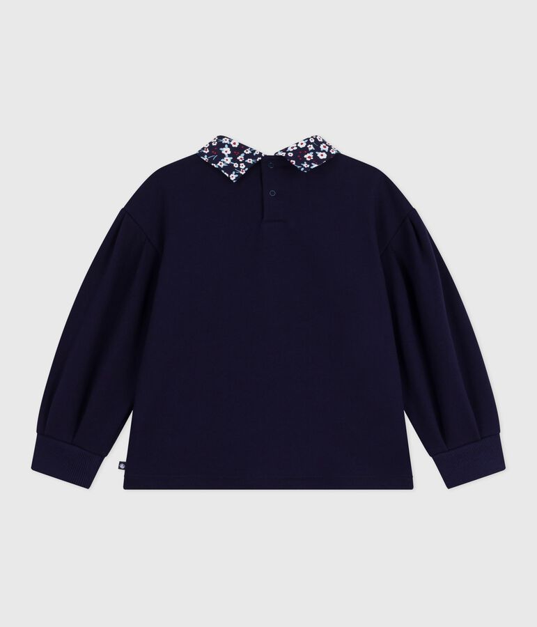 Sweatshirt enfant en coton uni bleu SOIR