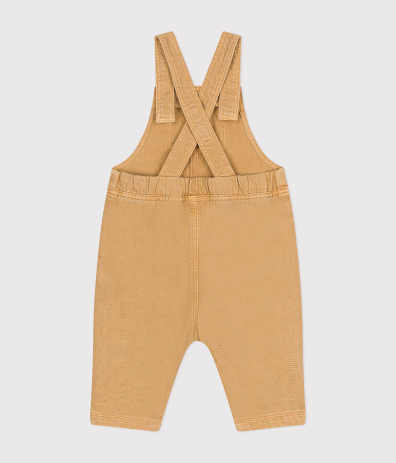 Salopette longue en denim de couleur b&eacute;b&eacute; beige TOURONE