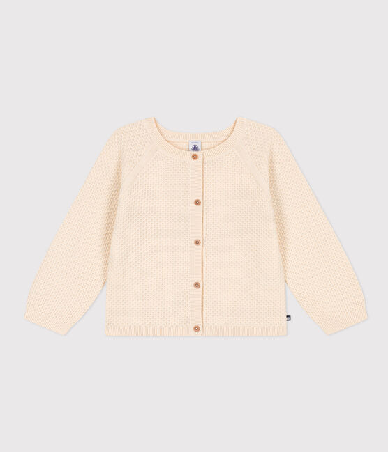 Cardigan en coton enfant fille écru AVALANCHE