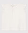 Blouse bébé en coton sans manches blanc MARSHMALLOW
