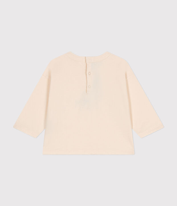 Tee-shirt manches longues en jersey fin b&eacute;b&eacute; &eacute;cru