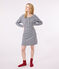 Chemise de nuit en coton rayé femme bleu SMOKING/blanc MARSHMALLOW