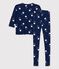 Pyjama allaitement Tajinebanane x Petit Bateau bleu MEDIEVAL/blanc MULTICO