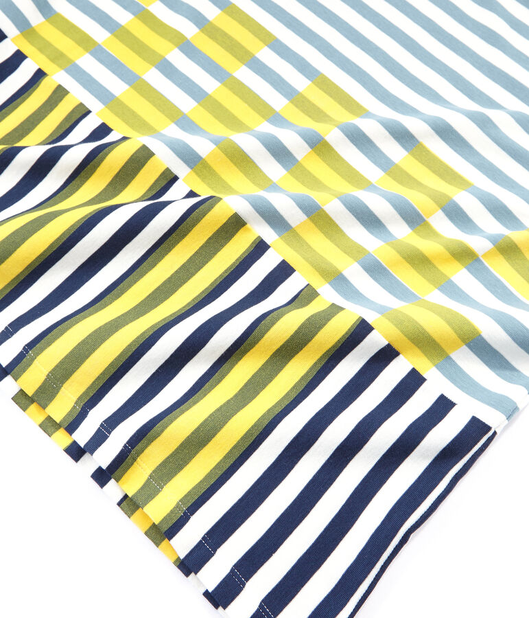 Tee-shirt graphique manches courtes mixte blanc/multicouleur