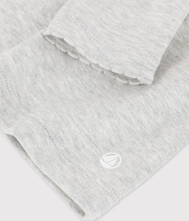Sous-pull en coton fille gris