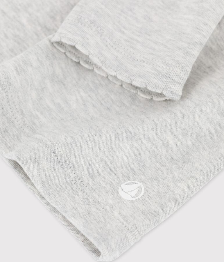 Sous-pull en coton fille gris BELUGA