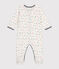Pyjama en velours bébé blanc MARSHMALLOW/blanc MULTICO