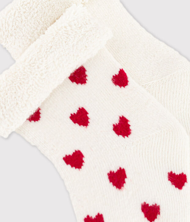 Lot de 2 paires de chaussettes b&eacute;b&eacute; en tricot multicouleur