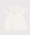 Robe b&eacute;b&eacute; en broderie anglaise manches courtes, motifs c&oelig;urs blanc MARSHMALLOW