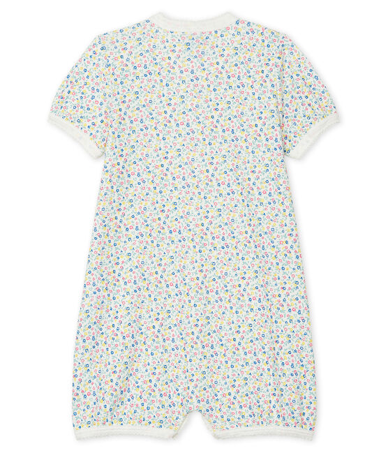 Combicourt bébé fille en lin/coton blanc MARSHMALLOW/blanc MULTICO