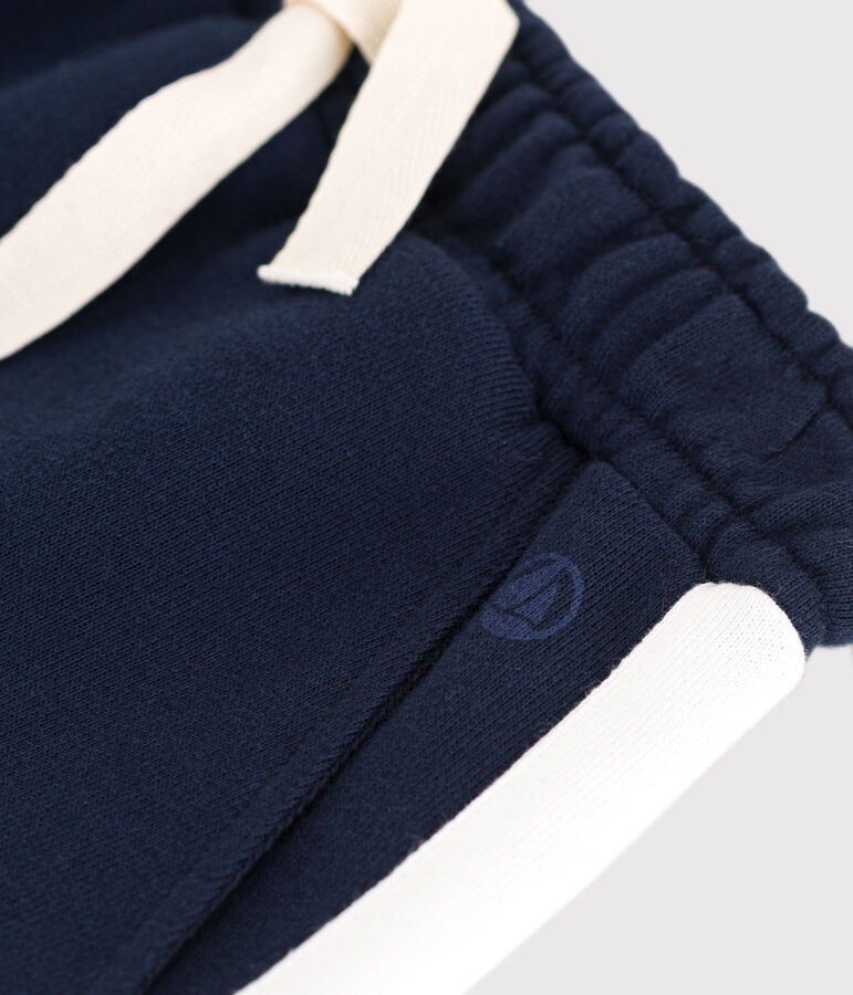 Bermuda short enfant en coton uni bleu SMOKING