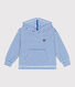 Sweatshirt à capuche enfant mixte en coton éponge à rayures