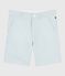 Bermuda short enfant en coton &agrave; rayures bleu MARSHMALLOW/ FLO