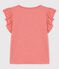 T-shirt manches courtes en coton enfant fille rose PAPAYE