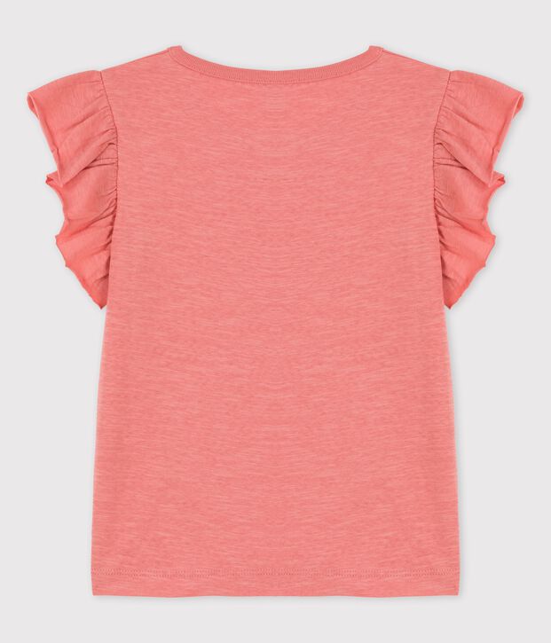 T-shirt manches courtes en coton enfant fille rose