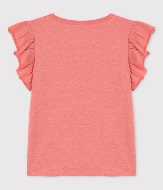 T-shirt manches courtes en coton enfant fille rose PAPAYE