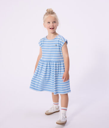 Robe sans manches enfant en coton à rayures
