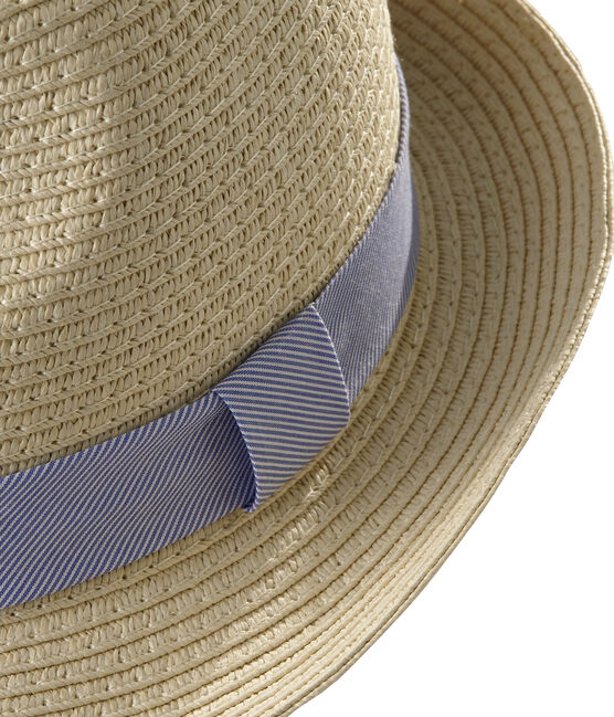 Chapeau de paille bébé garçon rose NATUREL