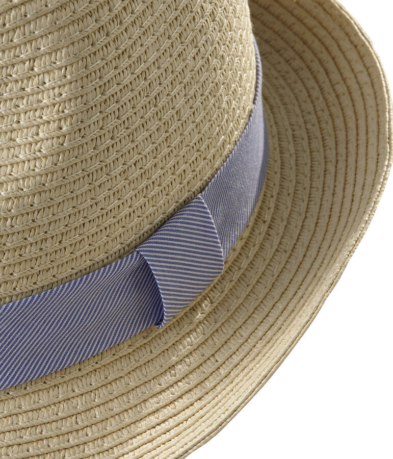 Chapeau de paille b&eacute;b&eacute; gar&ccedil;on rose