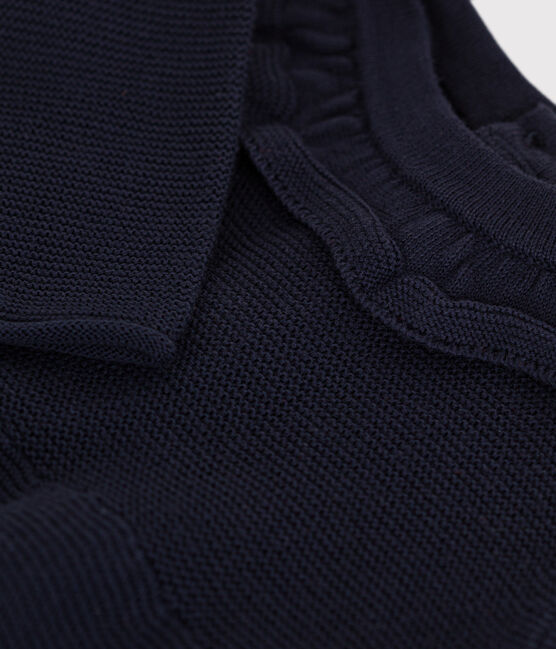 Robe manches longues en tricot bébé bleu SMOKING