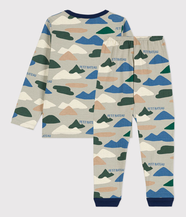 Pyjama petit gar&ccedil;on en tubique gris/multicouleur