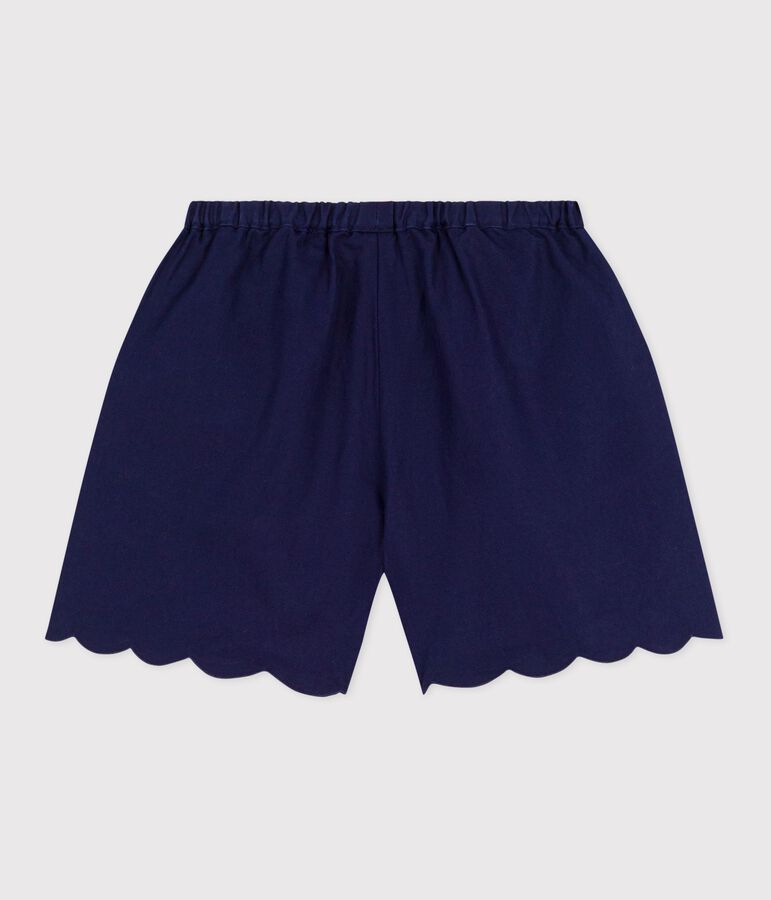 Short enfant en coton uni bleu SOIR