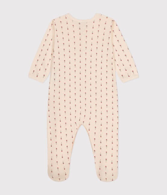 Pyjama imprimé fleur en coton bébé blanc AVALANCHE/ MULTICO