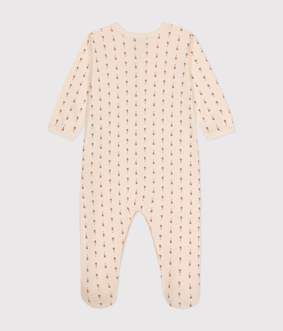Pyjama imprimé fleur en coton bébé blanc AVALANCHE/ MULTICO