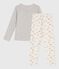 Pyjama enfant en coton imprimé pingouin gris BELUGA/blanc MULTICO
