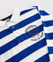 Polo manches longues en jersey enfant garçon bleu SURF/blanc MARSHMALLOW