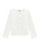 Cardigan fille en tubique blanc MARSHMALLOW
