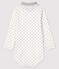 Body manches longues col polo bébé blanc MARSHMALLOW/gris GRIS