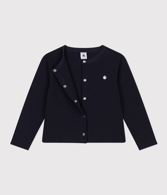 Cardigan en coton enfant fille/garçon bleu SMOKING