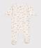 Pyjama en molleton bébé blanc MARSHMALLOW/blanc MULTICO