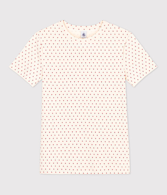 Tee-shirt L'ICONIQUE col rond en coton Femme blanc AVALANCHE+STOP/ MULTICO