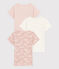 Lot de 3 tee shirts manches courtes nuages en coton  petite fille variante 1