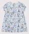 Robe imprimée Paris en popeline bébé blanc MARSHMALLOW/blanc MULTICO