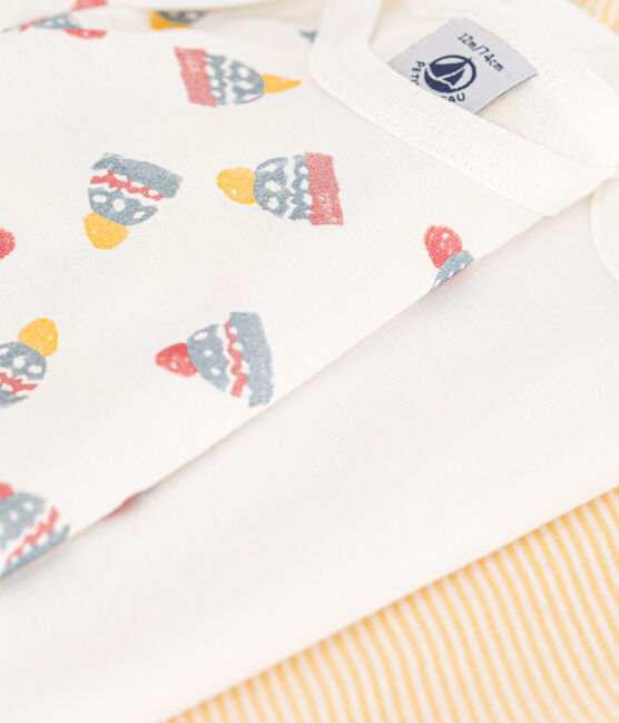 Lot de 3 bodies manches longues bébé en coton variante 1