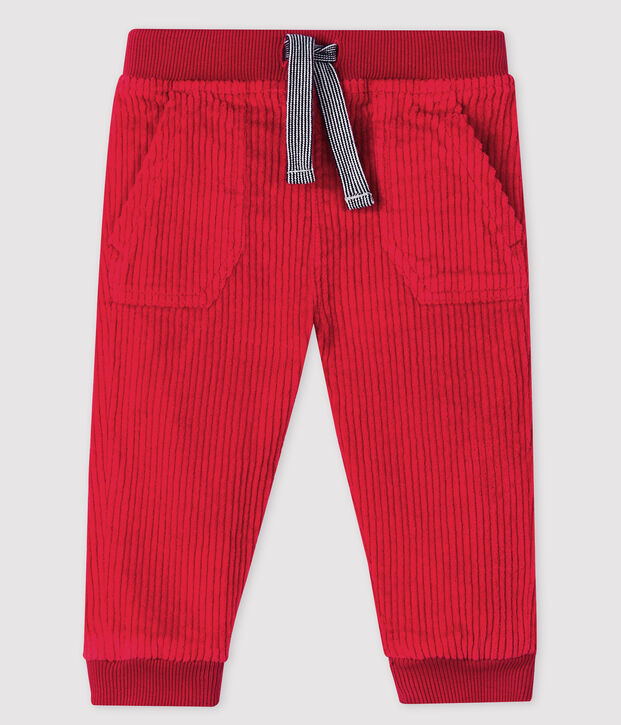 Pantalon b&eacute;b&eacute; gar&ccedil;on en velours rouge