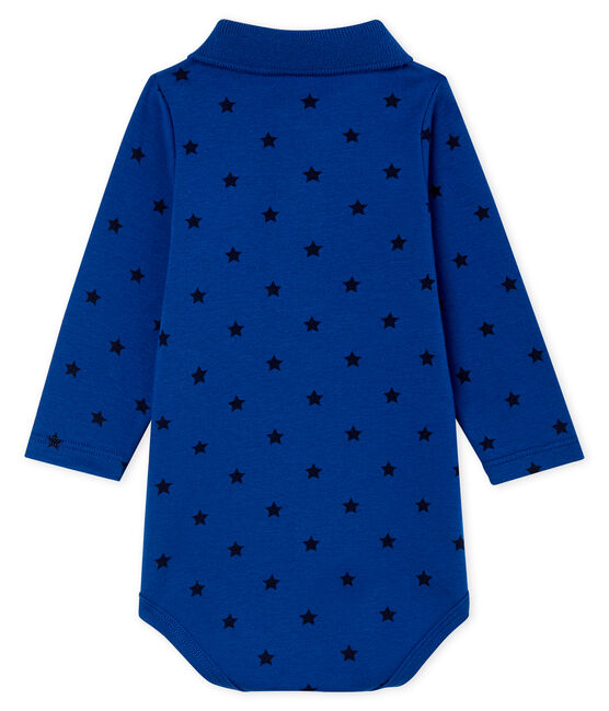 Body manches longues avec col polo bébé garçon bleu LIMOGES/bleu SMOKING