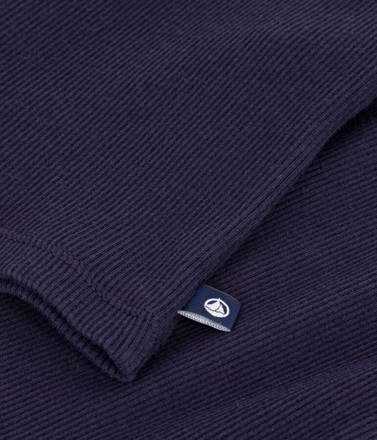 D&eacute;bardeur femme en coton uni bleu