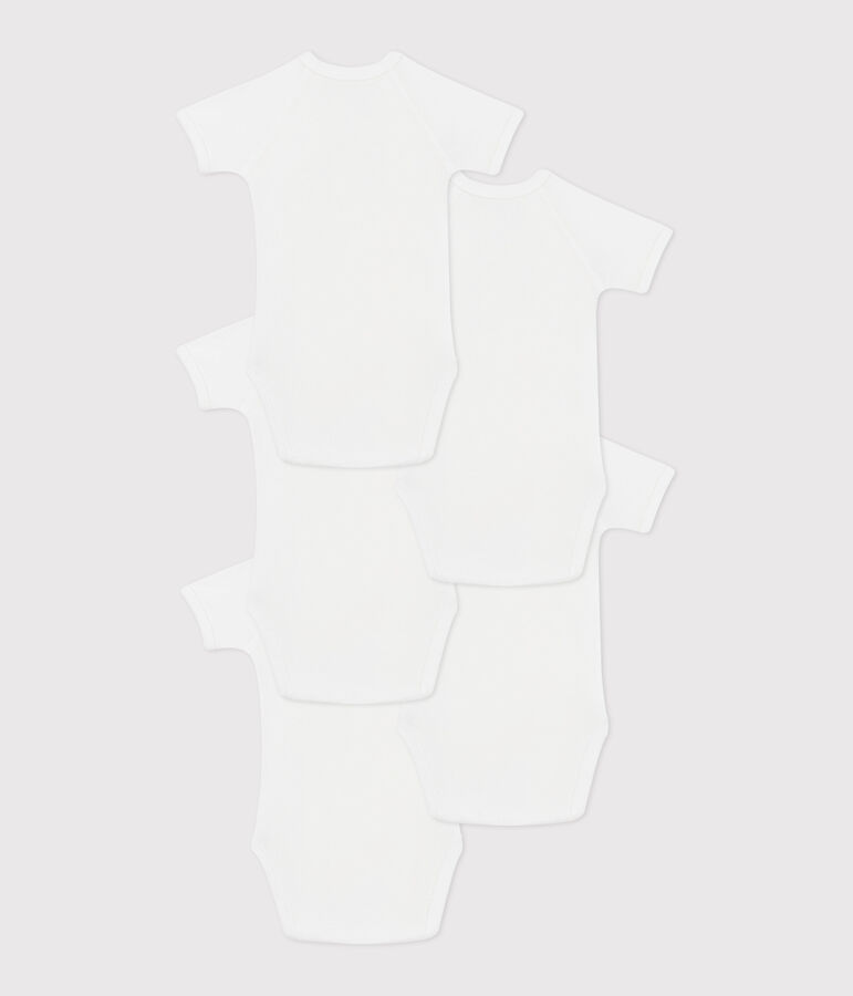 Lot de 5 bodies crois&eacute;s manches courtes en coton b&eacute;b&eacute; variante 1