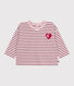 Tee-shirt bébé en coton à manches longues, rayé