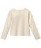 Cardigan fille rayé blanc MARSHMALLOW/marron EM DORE