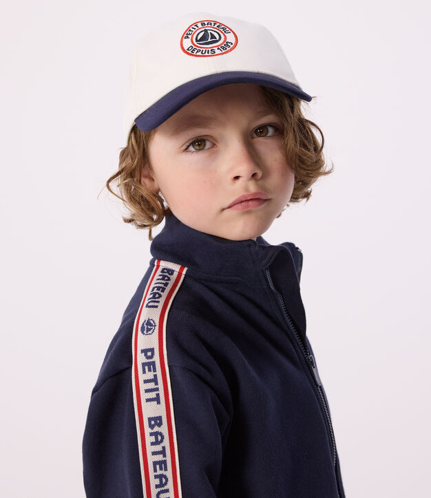 Casquette enfant en coton bleu/bleu